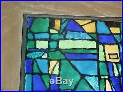 Signed Modern Midcentury Abstract Enamel Copper Painting Plaque Geometric Art Nr