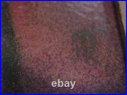 Signed Sidney Rosenbloom Modern Enamel Copper Art Plaque Painting Midcentury 60s