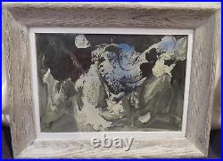 Spirit World-Framed Original Enamel Painting -A. Alfredson 16 3/4 X 12 1/2