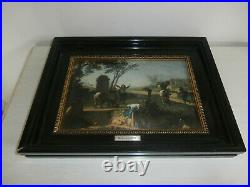 THE DWARVES by FRENCH PAINTER'M. A HOUASSE' ENAMEL PAINTING / WALL PLAQUE FRAMED