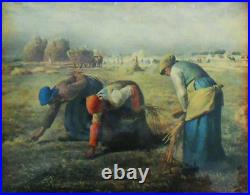 The Gleaners, Miniature on enameled copper plate (after Millet)