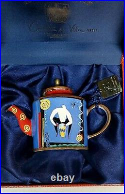 Trade Plus Aid Hand Painted Enameled Teapot in Original Box Charlotte di Vita