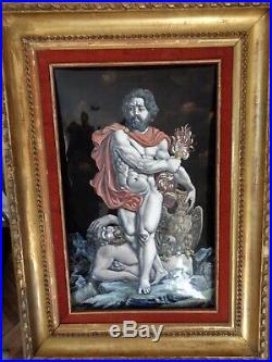 VERY FINE & LARGE FRENCH 19th Century LIMOGES ENAMEL ON COPPER PLAQUE