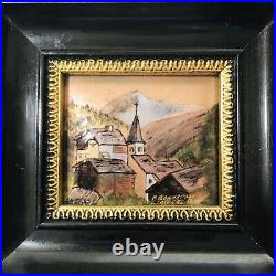 VTG Limoges Painting Pierre Bonnet Landscape Enamels Copper Miniature