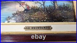 VTG Original Michel Bétourné Printemps Hand Made Enamel Limoges Le Printemps