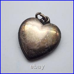 VTG Walter Lampl October Marigold Tourmaline Sterling Silver Enamel Heart Charm