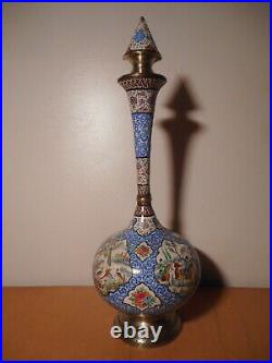 Vase Iran Iranian Persian Persan Pattern Enamelled Painted Art Islamic Middle