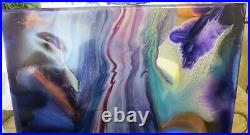 Vibrant ELAN VITAL Original Abstract Painting w Minerals Gems & Aerospace Enamel