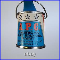 Vintage Bank Pop Art APC American Enamel Paint Can Coin Blue Frozen Moment