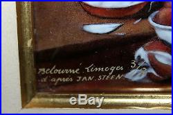 Vintage Betourne French Limoges Jp Loup Edition 3 Of 8 Enamel Copper Picture