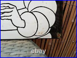 Vintage Enamel Michelin Metal Sign Painted Poster Wall Art Garage 40 cm x 60 cm