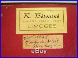 Vintage Enamel over Convex Copper signed by Jean BETOURNE, Limoges, France