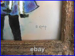 Vintage Painting Max Karp Enamel on Copper