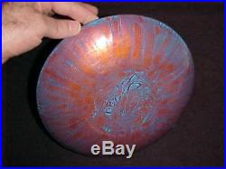 Vintage Signed Kauffman Modern Enamel Copper Art Plate Midcentury Painting 8 3/4