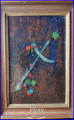 Vintage painting (enamel) on a copper plate. 1986