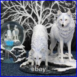 Warriors Of Winter (Lp) 35cm Wolf Figurine Art Ornament Sculpture