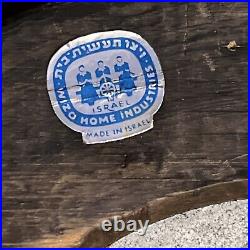 Wizo Home Industries Israeli Judaica Folk Art Enamel On Copper 1970 Signed 10
