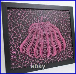 Yayoi Kusama Acrylic On Canvas Signed And Dated 2003 With Frame Good Condition