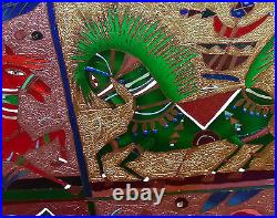 Yuri Gorbachev Original Masterpiece Painting 12 Horses oil on canvas, gold