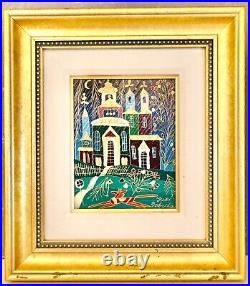 Yuri Gorbachev Original OIL and GOLD ENAMEL on 8 x 10 CANVAS, Sammer/Summer