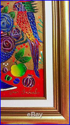 Yuri Gorbachev Original Painting Perrot oil on canvas, gold, enamel