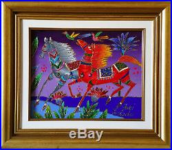 Yuri Gorbachev Original Painting To Horses oil on canv, gold, enamel